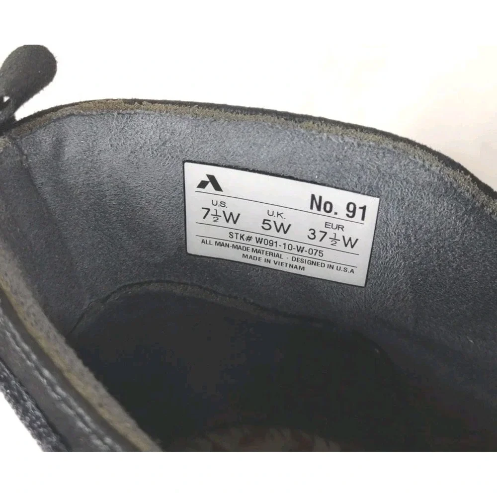 Anodyne No. 91‎ Casual Ankle Boots Black Vegan Leather Womens Size US 7.5W
